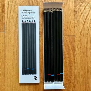 NEW Kulblyanter Black Charcoal Pencils Set